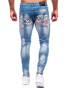 Bolf Herren Jeanshose skinny fit Dunkelblau  E7869B