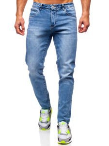 Bolf Herren Jeanshose skinny fit Dunkelblau  KX536