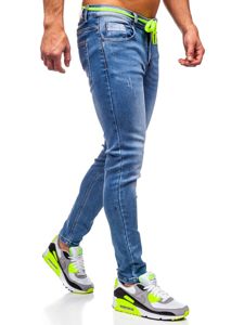 Bolf Herren Jeanshose skinny fit Dunkelblau  KX555