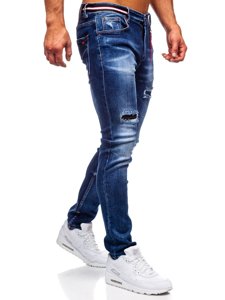 Bolf Herren Jeanshose slim fit Dunkelblau  80033W0