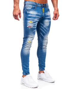 Bolf Herren Jeanshose slim fit Dunkelblau  BC1025