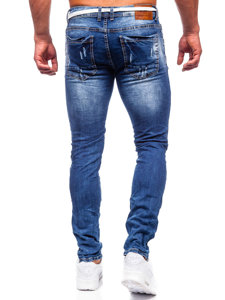 Bolf Herren Jeanshose slim fit Dunkelblau  E7789