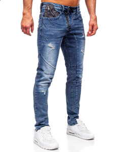 Bolf Herren Jeanshose slim fit Dunkelblau  MP0045B