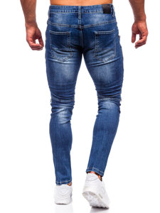 Bolf Herren Jeanshose slim fit Dunkelblau  MP007BS