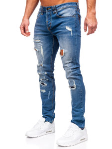 Bolf Herren Jeanshose slim fit Dunkelblau  MP0086BS