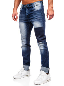 Bolf Herren Jeanshose slim fit Dunkelblau  MP0144BS