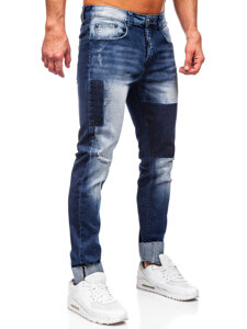 Bolf Herren Jeanshose slim fit Dunkelblau  MP0144BS