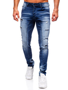 Bolf Herren Jeanshose slim fit Dunkelblau  MP0159BS