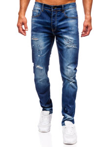 Bolf Herren Jeanshose slim fit Dunkelblau MP0170BS