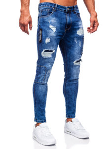 Bolf Herren Jeanshose slim fit Dunkelblau  TF249