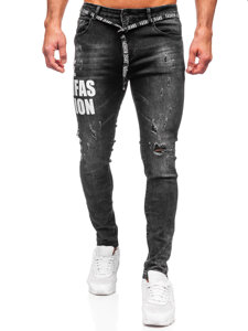 Bolf Herren Jeanshose slim fit Schwarz TF277