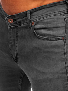 Bolf Herren Jeanshose slim fit Schwarzgrau 6220