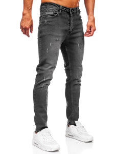 Bolf Herren Jeanshose slim fit Schwarzgrau  6541