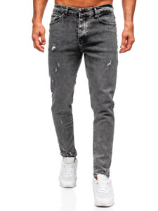 Bolf Herren Jeanshose slim fit Schwarzgrau  6642