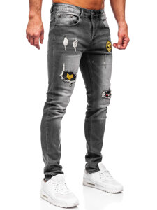 Bolf Herren Jeanshose slim fit Schwarzgrau  MP0167G