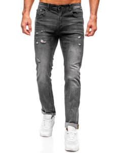 Bolf Herren Jeanshose slim fit Schwarzgrau  MP0169G