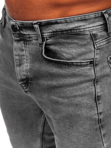 Bolf Herren Jeanshoseregular fit Schwarzgrau  6345