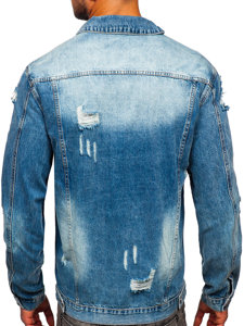 Bolf Herren Jeansjacke Azurblau  MJ501BC