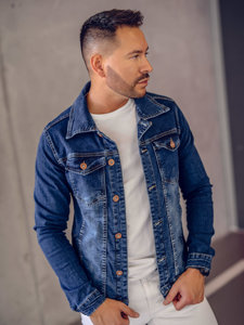 Bolf Herren Jeansjacke Blau 200A