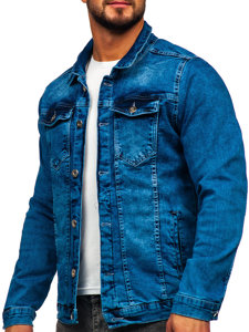 Bolf Herren Jeansjacke Blau  701