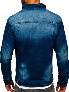 Bolf Herren Jeansjacke Dunkelblau  MJ512BS