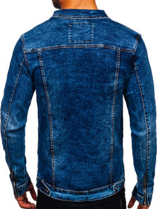 Bolf Herren Jeansjacke Dunkelblau  RC85147W1