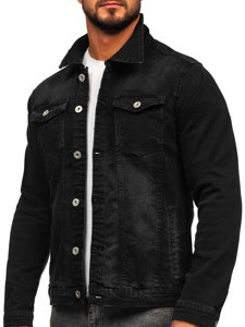 Bolf Herren Jeansjacke Schwarz  200