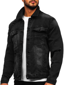 Bolf Herren Jeansjacke Schwarz  MJ506N