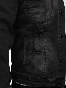 Bolf Herren Jeansjacke Schwarz  MJ506N