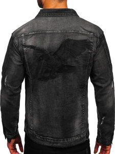 Bolf Herren Jeansjacke Schwarz  MJ507N