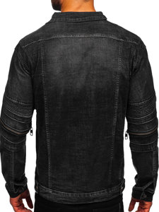 Bolf Herren Jeansjacke Schwarz  MJ508N