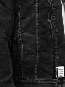 Bolf Herren Jeansjacke Schwarz  MJ508N