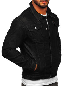 Bolf Herren Jeansjacke Schwarz  MJ510N