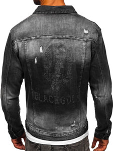 Bolf Herren Jeansjacke Schwarz  MJ511G