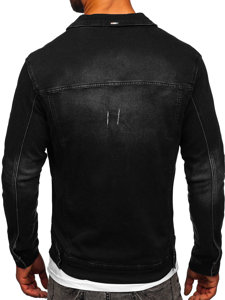 Bolf Herren Jeansjacke Schwarz  MJ514N