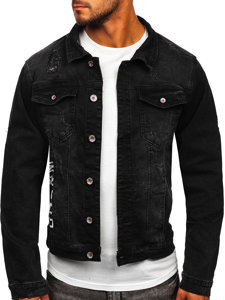 Bolf Herren Jeansjacke Schwarz  RC61079S0