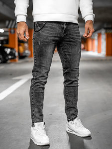 Bolf Herren Jeansjose regular fit Schwarz  HY1050