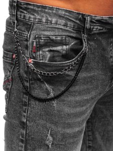 Bolf Herren Jeansjose regular fit Schwarz  HY1050