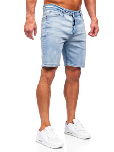 Bolf Herren Jeansshorts Blau  0470