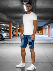 Bolf Herren Jeansshorts Blau  MP0037BA