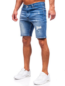 Bolf Herren Jeansshorts Dunkelblau  0458