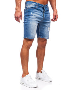 Bolf Herren Jeansshorts Dunkelblau  0458