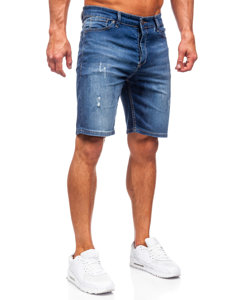 Bolf Herren Jeansshorts Dunkelblau  5819