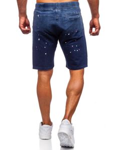 Bolf Herren Jeansshorts Dunklblau  EX03