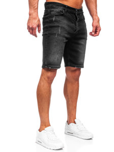 Bolf Herren Jeansshorts Schwarz  0490