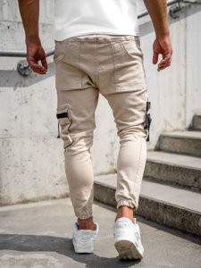 Bolf Herren Jogger Pants Cargohose Beige  6685