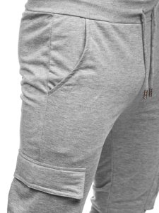 Bolf Herren Jogger Pants Cargohose Grau  HW2357