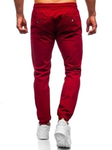 Bolf Herren Jogger Pants Dunkel Weinrot  1145