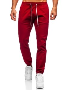 Bolf Herren Jogger Pants Dunkel Weinrot  1145