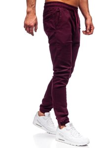 Bolf Herren Jogger Pants Weinrot 0905